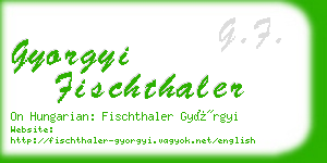 gyorgyi fischthaler business card